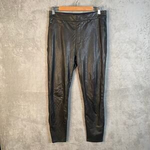 SPANX Faux Leather Pull On Leggings Pants Stretch Casual Comfortable Size Medium